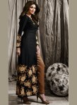 SHILPA SHETTY BLACK EMBROIDERED STRAIGHT PANT SUIT
